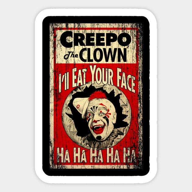 Creepo the Clown Sticker by Adatude